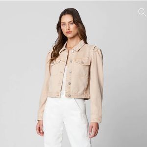 NWT Blank NYC jean jacket in Rosedust. It is 100% non-stretch denim.